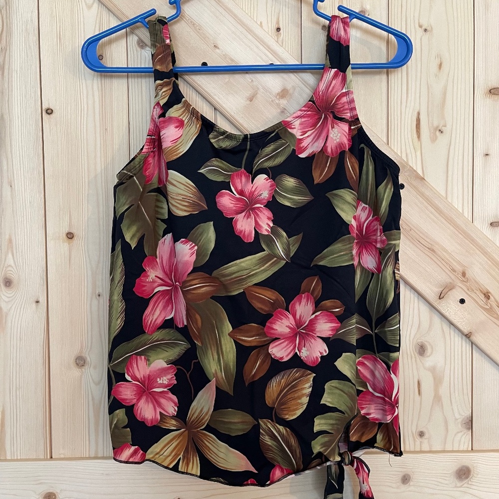 Floral Swim Tank Top Size 10 1-6